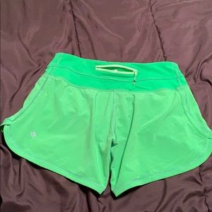 lululemon lime green shorts